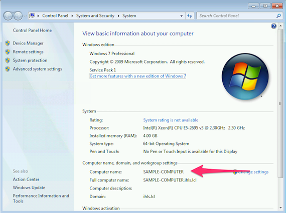 Finding Your Computer Name Windows 7 Share